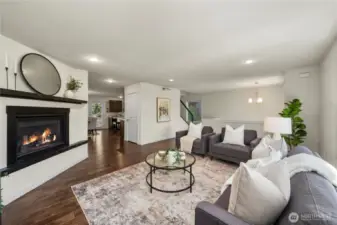 Living Room with Gas Fireplac