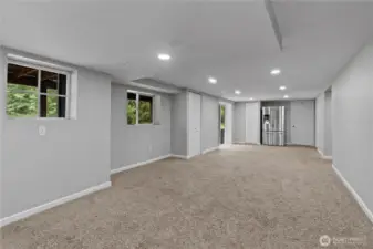 Freshly painted lower floor