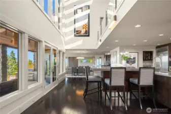 Deck is right off the kitchen