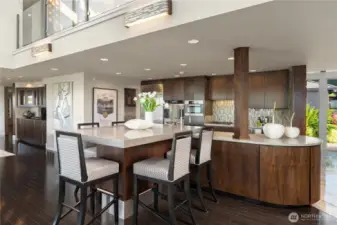Skybridge right above the kitchen area