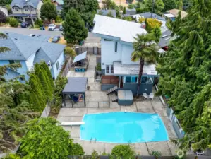 Ariel View of the Home and Outdoor Entertaining Areas