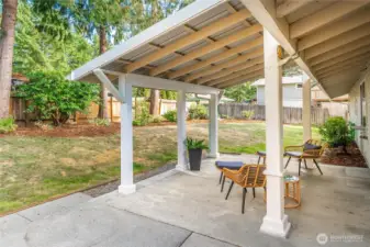 The large, covered patio is great for entertaining