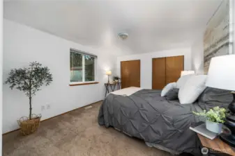 Tucked away with ample closet space.