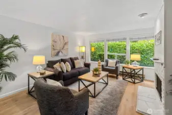 Note the peaceful greenspace.