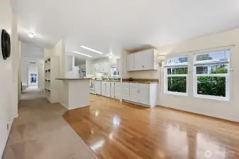 Gleaming hardwood floors