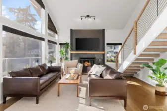 Spacious, open great room design.