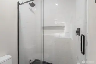 Large shower in the primary bath.