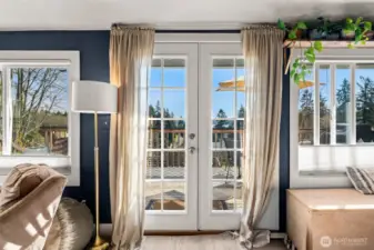 French doors to deck