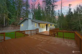 Entertainment sized deck overlooking this amazing 1.19 Acre Lot!