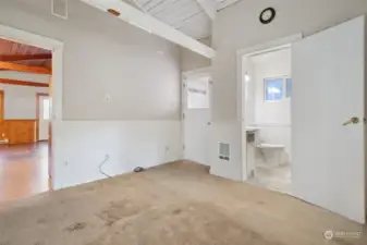 Primary bedroom with an additional ramp entry.