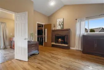 Primary bedroom Wood Burning Fireplace Sitting area