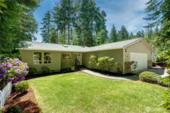 Very quiet and private setting with mature landscaping that is easy to take care of.