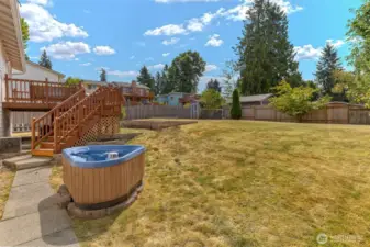 .19 Acre lot & fully fensed backyard offers plenty of room for play, gardening, and entertaining.