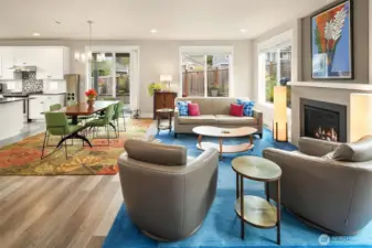 Flexible, open living area is perfect for entertaining or a relaxing evening in.
