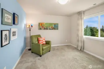 4th upper floor bedroom with territorial and mountain views.