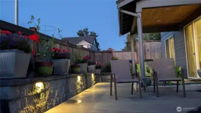 Subtle lighting sets the evening vibe.