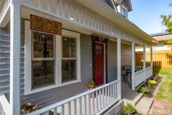 Full width covered front porch.