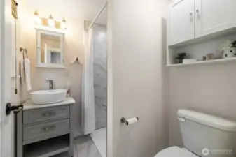 Downstairs bathroom adjacent to Laundry Room.