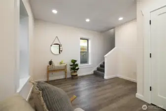Area for reading or set up for watching TV