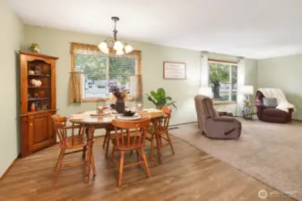 Enjoy views of the front yard & this quiet neighborhood while you dine!