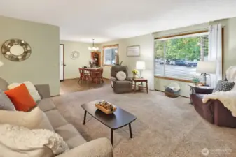 Lovingly maintained by long-term owners, this west-side Lynden condo offers bright living spaces, with white blinds for light control throughout.