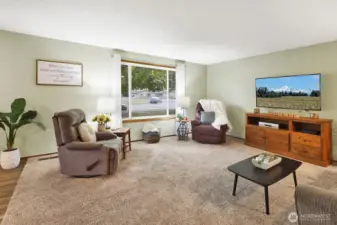 The home is heated by a gas forced air furnace and includes central air.