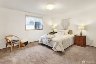 The primary suite...also filled with light...