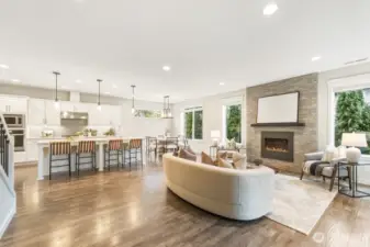 Large well placed windows really take advantage of natural light while blocking neighbors for privacy
