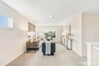 Upstairs open Family room, playroom or additional office space