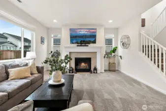 Ample lighting throughout the downstairs.