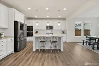 Perfect kitchen layout for cooking, hosting, and entertaining.