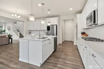 Bright, open kitchen designed for gathering and entertaining.