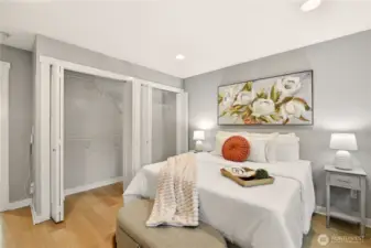 The current owners used this as their primary bedroom because of the great closet space.