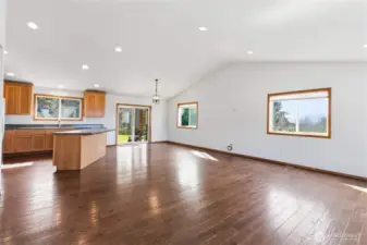 Living room standing at front door.