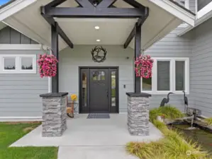 Greet guests in the lovely entry.