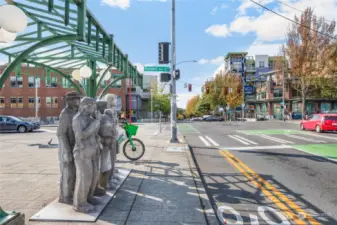 Fremont - the center of the universe where you can discover the Troll, art installations, the long running Fremont Sunday Market, waterfront access, &  an incredible walk or bike trail that leads you to Gas Works Park and beyond.