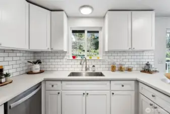 Gorgeous kitchen with farm sink