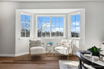 Bay window in living room