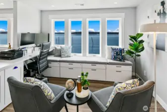 Perched above the cove, this light-filled studio doubles as a writer’s retreat, creative workspace, or serene spot to sip coffee and watch harbor seals drift by. The view? All yours, all day.