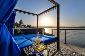 On the sunbed-stargazing deck, let time stretch with each tide. Curtains billow, wine chills, and the day slips softly behind the Olympics—your own private front row to the rhythm of the Salish Sea.
