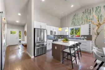 Kitchen includes eating nook
