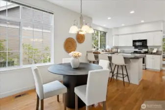 Open-concept living with the Kitchen flowing to the formal and informal living spaces seamlessly. This home lives large and is generous in all the spaces.