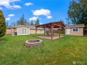 far corner view of back yard