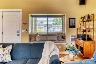 Enjoy the bay window seat