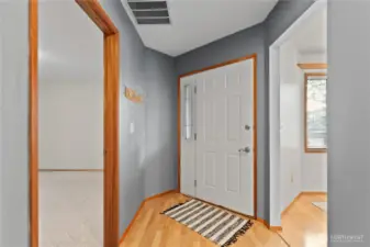Quality laminate floor in kitchen and entry
