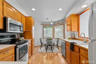 Hardwood cabinets and all stainless appliances included