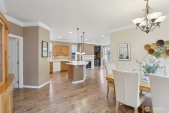 This shot is a great angle standing near the entry with the hutch fitting perfectly in the cutout in the wall!