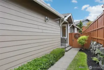 Walk way to front door