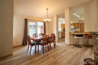 Spacious dining area