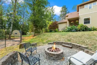 Large fenced garden space offers many options